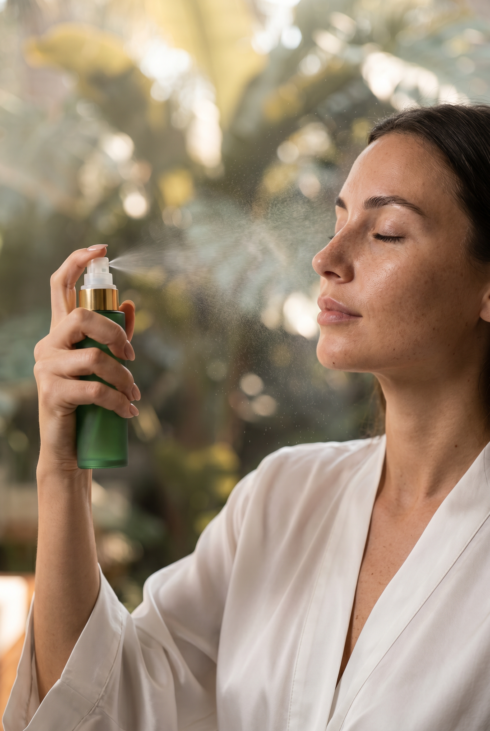 Moisturizing Spray Gesichtsspray mit Bio Aloe Vera, Tulsi-Extrakt und Teebaumöl für die tägliche Feuchtigkeitspflege